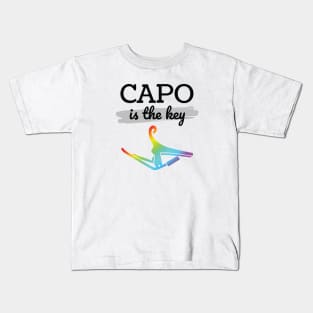 Capo is the Key Colorful Capo Light Theme Kids T-Shirt